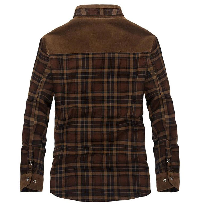 Winter Plaid Fleece Jackets Outerwear Jacket