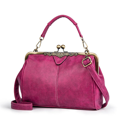 Matte Leather Womens Shoulder Bag - - shoulder bag