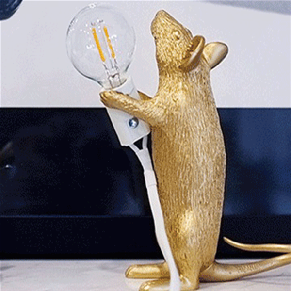 Chic Nordic Mouse Table Lamp - Gold Station EU - table light
