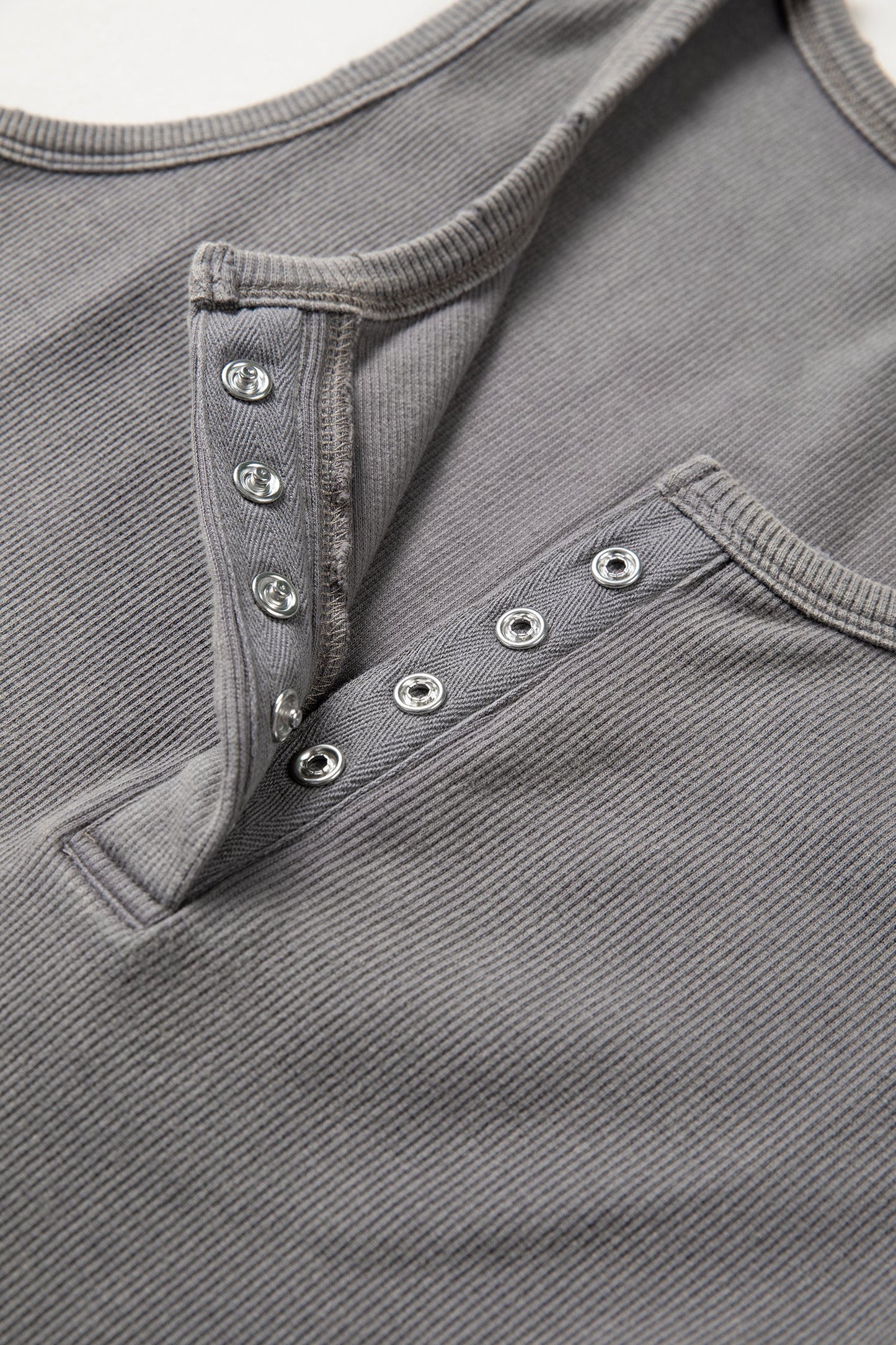 Medium Grey Vintage Distressed Ribbed Mineral Wash Tank Top- I am a Fashion Junky- {{Product type}}