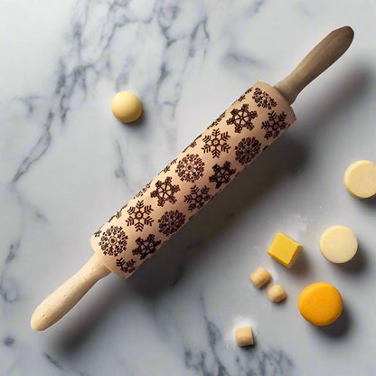 Wooden Embossed Rolling Pin - Kia Day Design