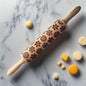 Wooden Embossed Rolling Pin - Kia Day Design