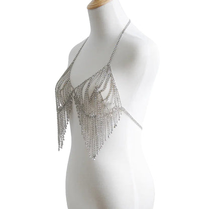 Sparkling Tassel Body Chain - - body chain