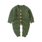 Winter Warm Knitted Baby Clothes Green 6 Months Old