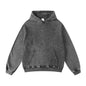 Thickened Washed Old Gradient Solid Color Batik Hooded Sweater For Men - Kia Day Design