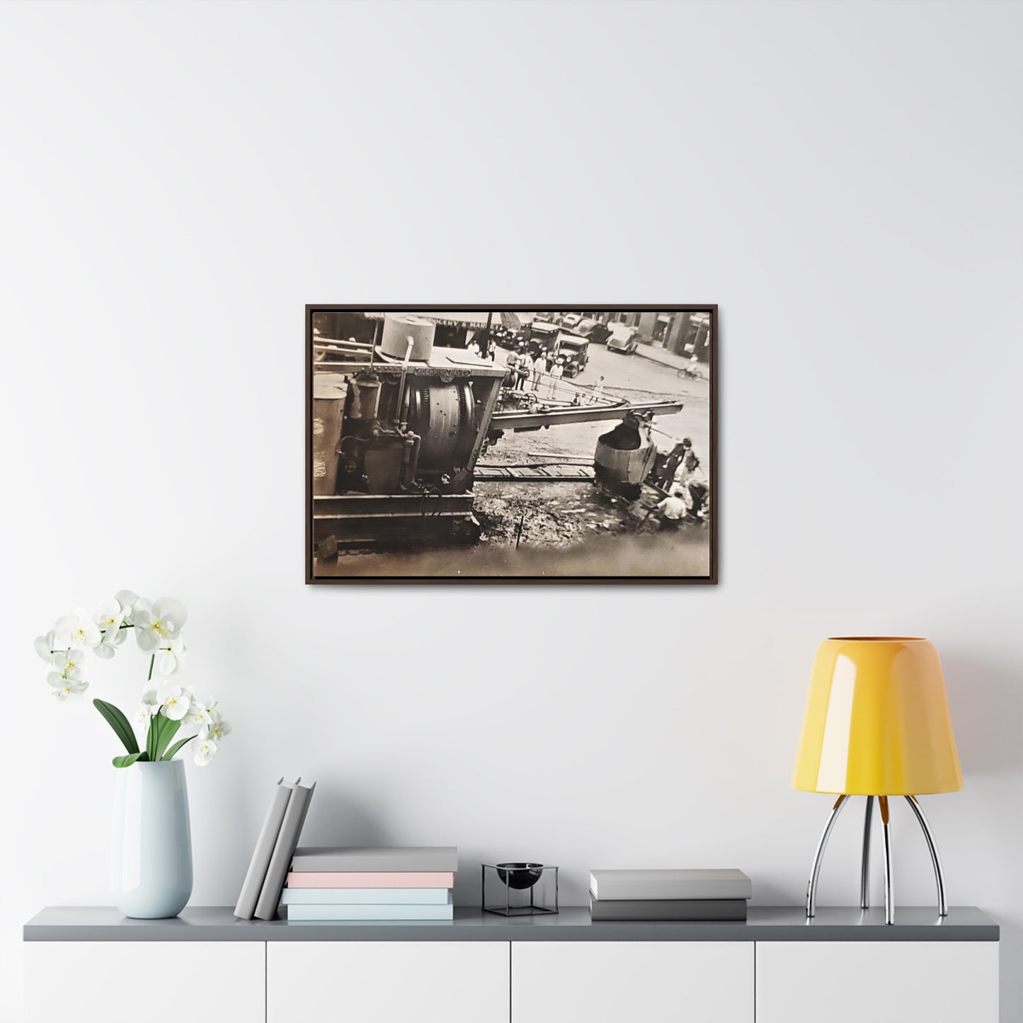 Concrete Worker Gallery Canvas Wraps, Horizontal Frame