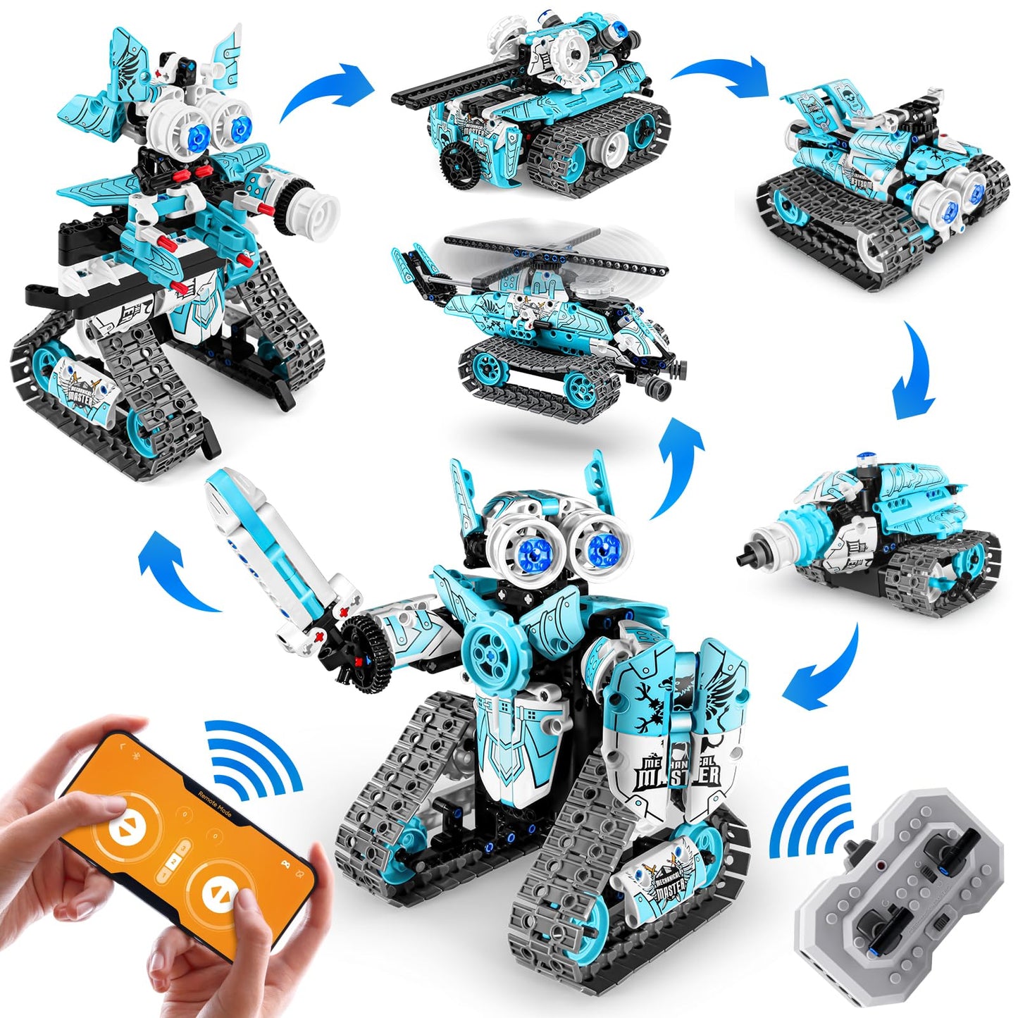 Amy&Benton 6-in-1 STEM Robotics Kit - Blue - robotics kit