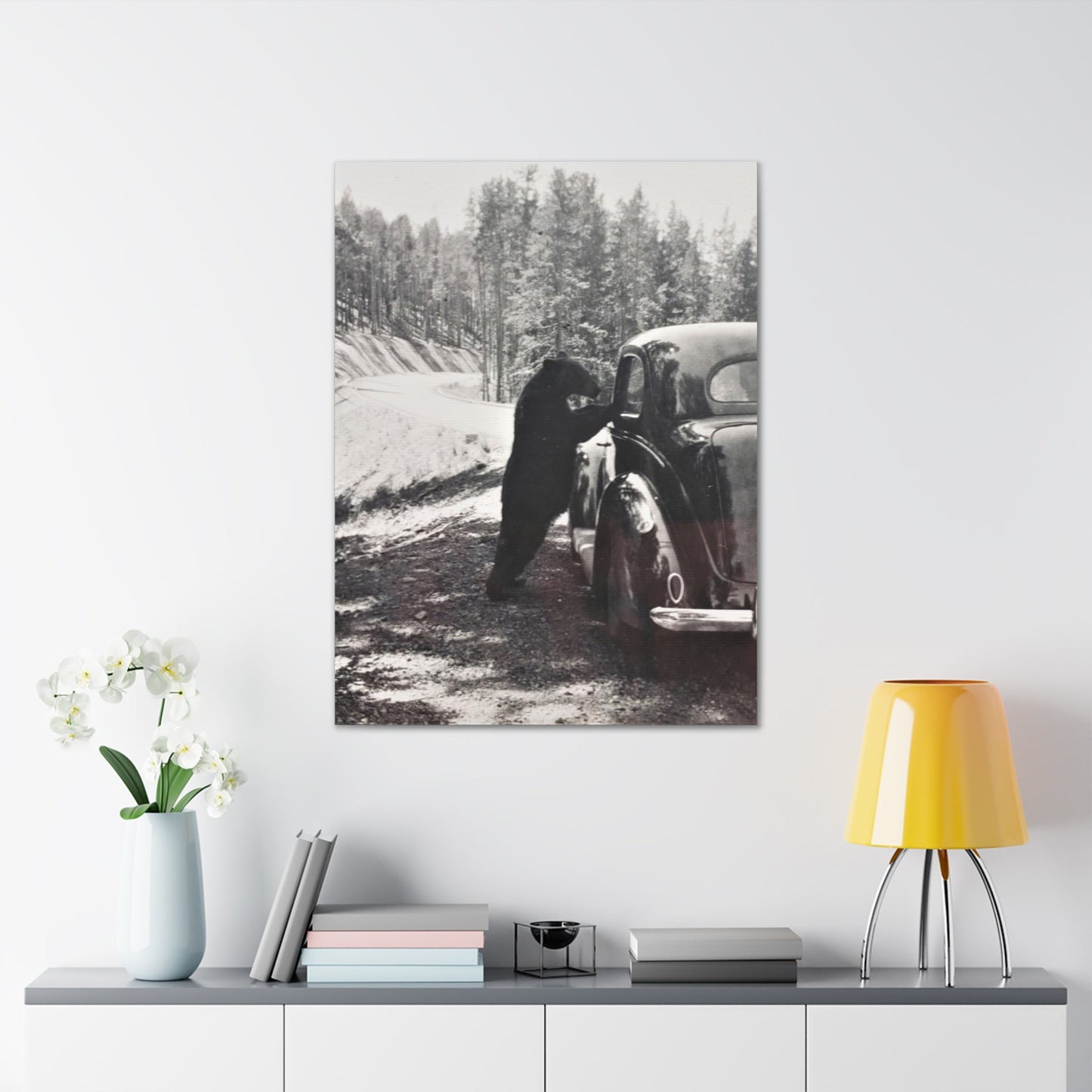 Yellowstone Bear Car Canvas Gallery Wraps 30″ x 40″ 1.25"
