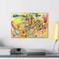 Yellow Abstract Canvas Gallery Wraps 24″ x 16″ 1.25"