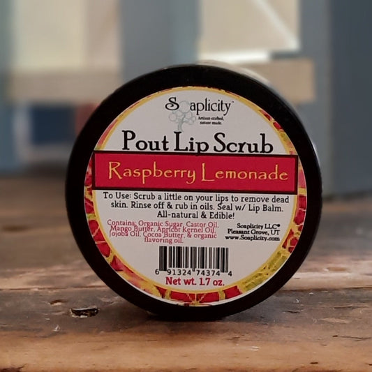 Raspberry Lemonade Pout Lip Scrub - Seasonal - - Lip Balms