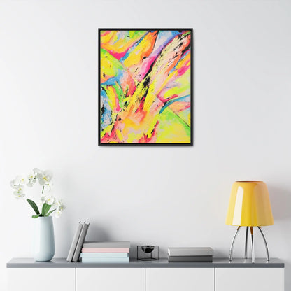 Neon Fire Gallery Canvas Wraps, Vertical Frame