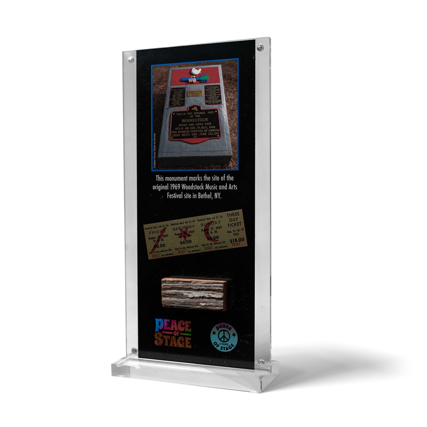 Woodstock Stage Artist Acrylic Frame- Peace Of Stage LLC- {{Product type}}