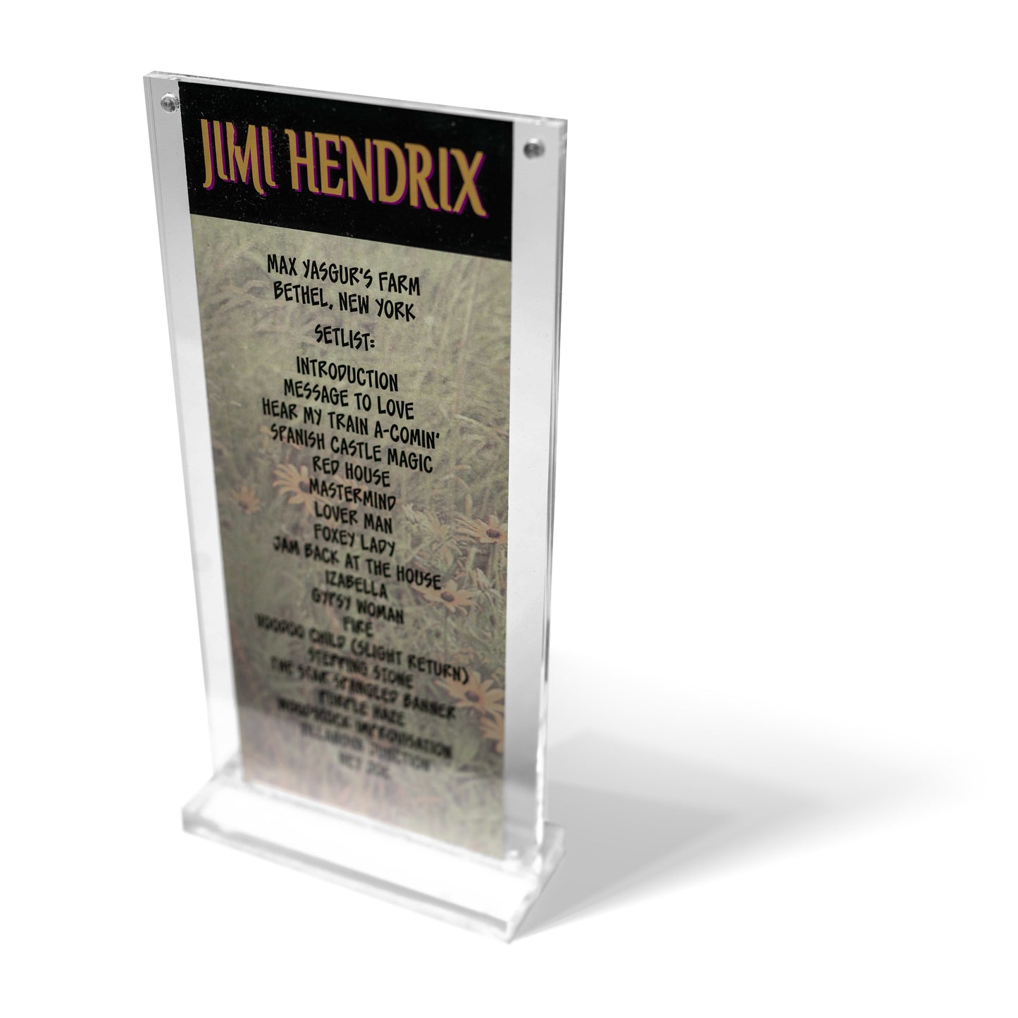 Woodstock Stage Artist Acrylic Frame- Peace Of Stage LLC- {{Product type}}