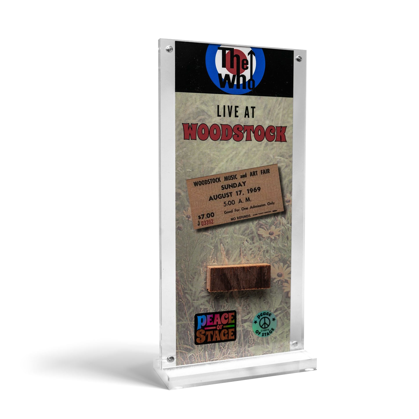 Woodstock Stage Artist Acrylic Frame- Peace Of Stage LLC- {{Product type}}