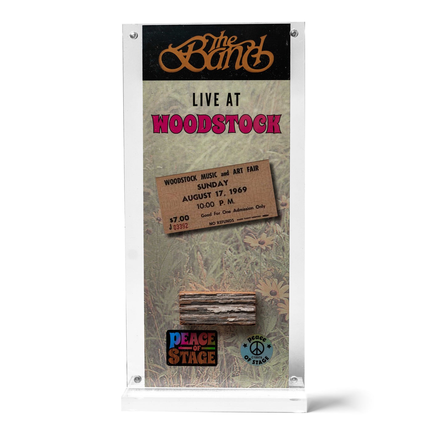 Woodstock Stage Artist Acrylic Frame- Peace Of Stage LLC- {{Product type}}