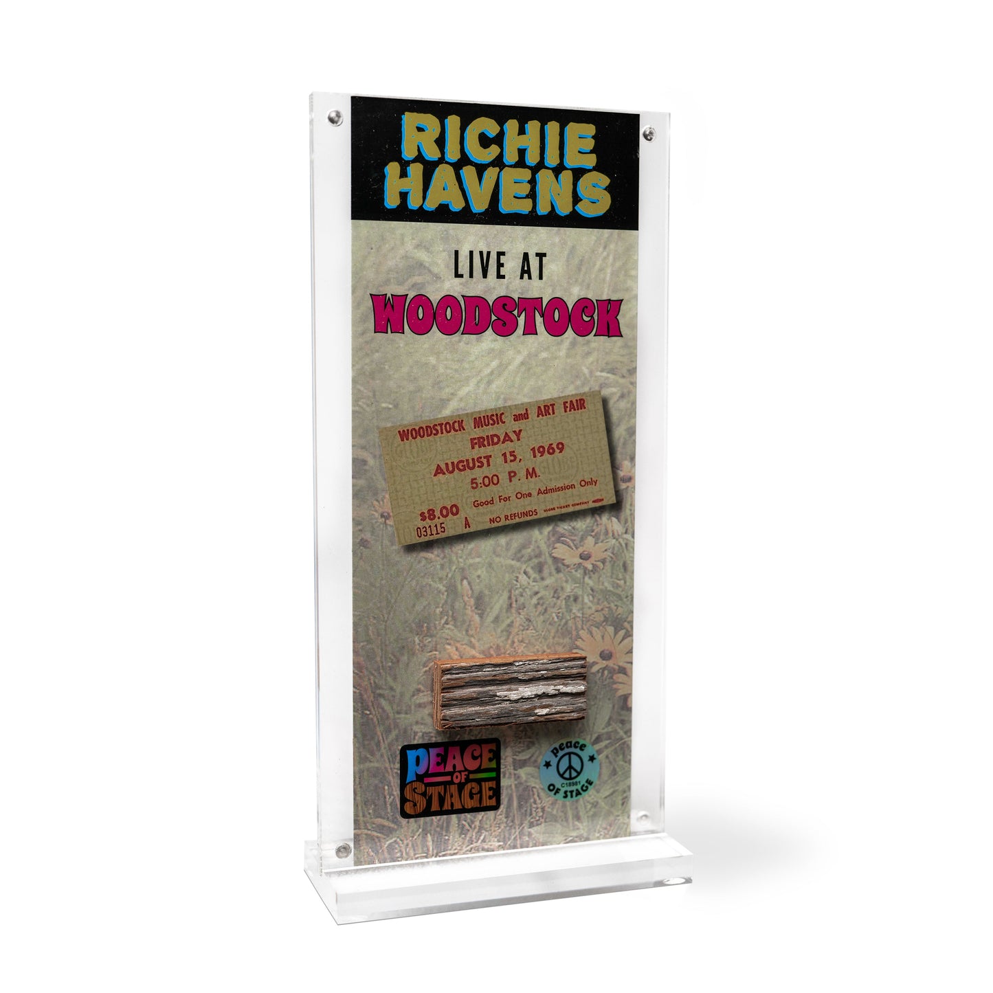 Woodstock Stage Artist Acrylic Frame- Peace Of Stage LLC- {{Product type}}