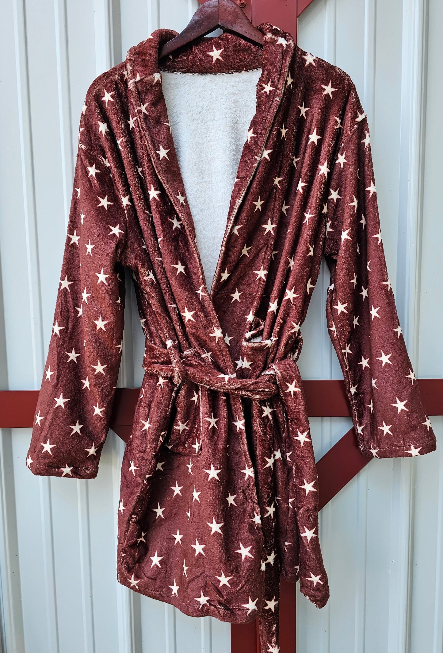 Baha Ranch Cowgirl Says God Bless Western Bath Robe - - Blanket Robe & Hoodie