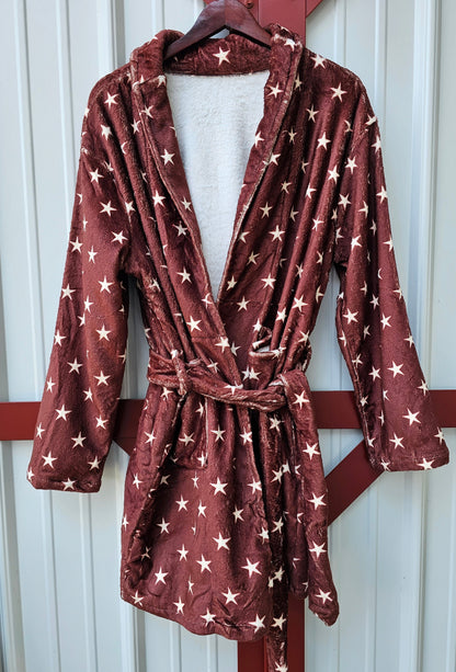 Baha Ranch Cowgirl Says God Bless Western Bath Robe - - Blanket Robe & Hoodie