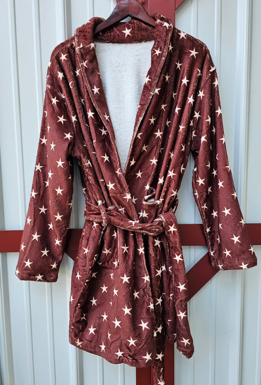 Baha Ranch Cowgirl Says God Bless Western Bath Robe - - Blanket Robe & Hoodie