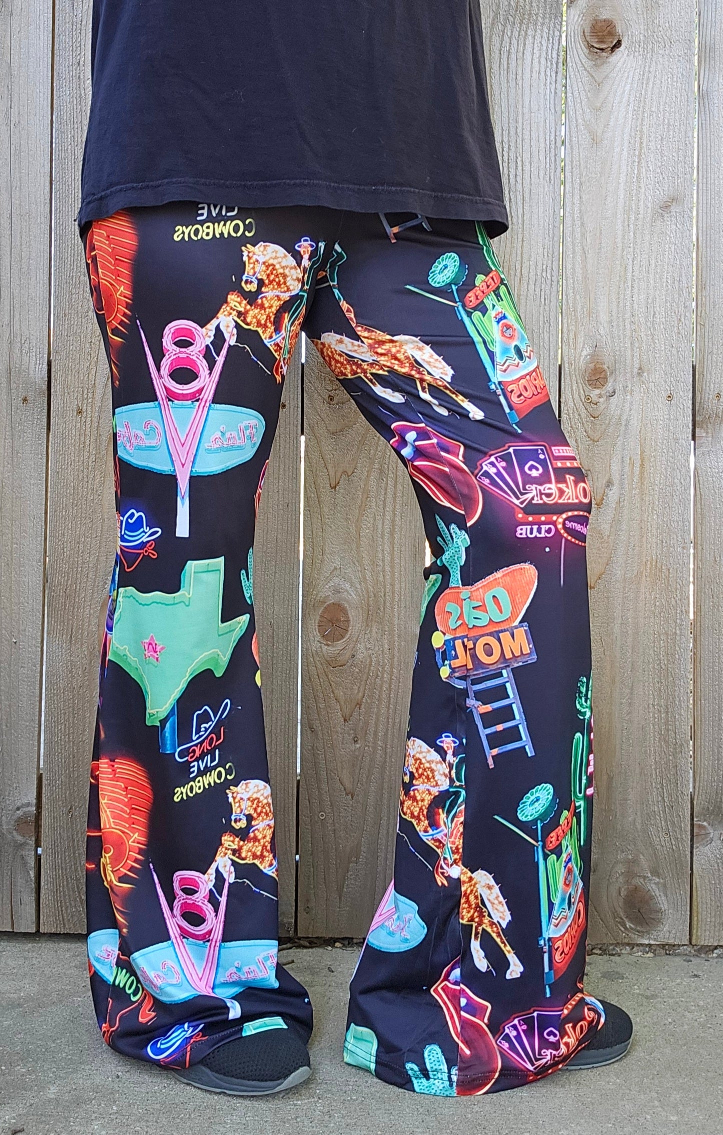 Baha Ranch Neon Vegas Flare Pants - - FLARES
