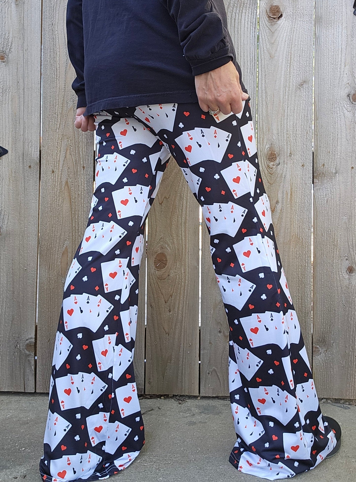 Baha Ranch Vegas Casino Gambling Flare Pants - - pants