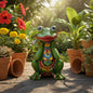 Talavera Frog Statue Vibrant Hand-Painted Mexican Ceramic Art - - Talavera Statue