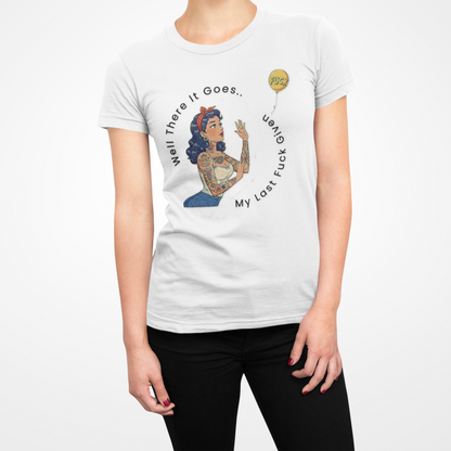 There Goes My Last F*** Slim Fit Graphic Tee - White - Slim Fit Graphic Tee