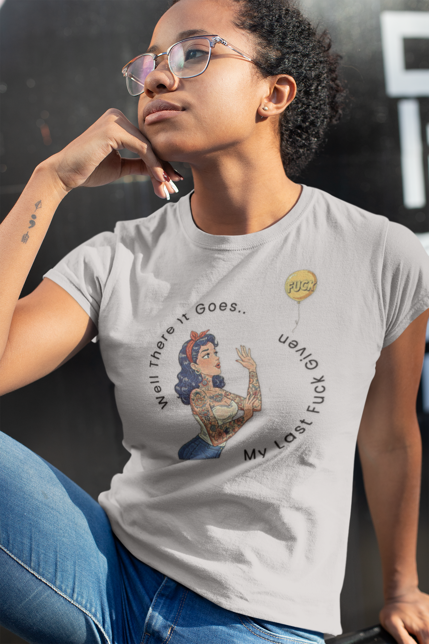 There Goes My Last F*** Slim Fit Graphic Tee - Sport Grey - Slim Fit Graphic Tee