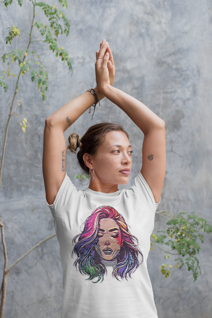 Vibrant Artistic Peace Of Mind Graphic Tee - Solid White - Graphic Tee