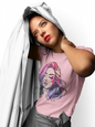 Vibrant Artistic Peace Of Mind Graphic Tee - Solid Light Pink - Graphic Tee