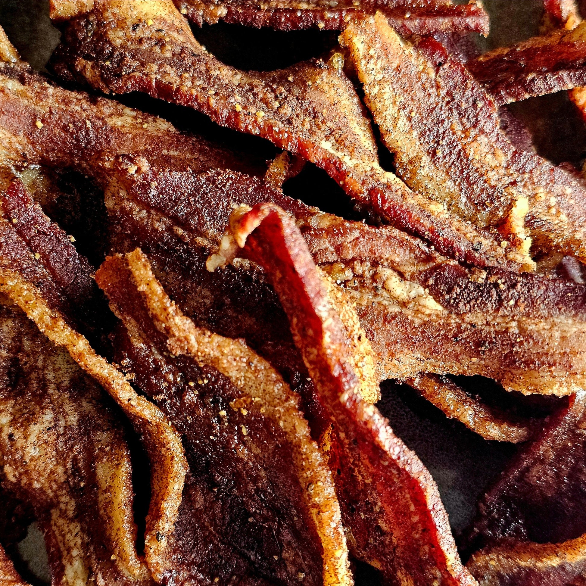 Brown Sugar-Cinnamon Premium Bacon Jerky - - Bacon Jerky