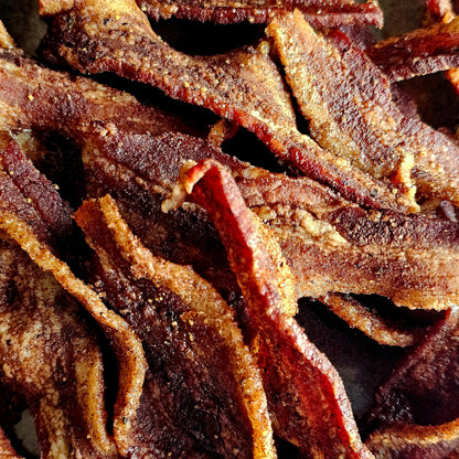 Brown Sugar-Cinnamon Premium Bacon Jerky - - Bacon Jerky
