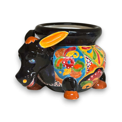 Vibrant Talavera Donkey Planter Mexican Burro Pottery - - Talavera Planter