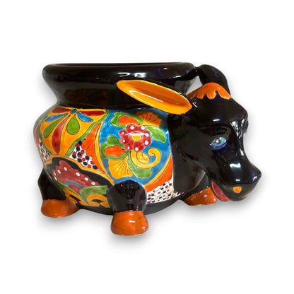 Vibrant Talavera Donkey Planter Mexican Burro Pottery - - Talavera Planter