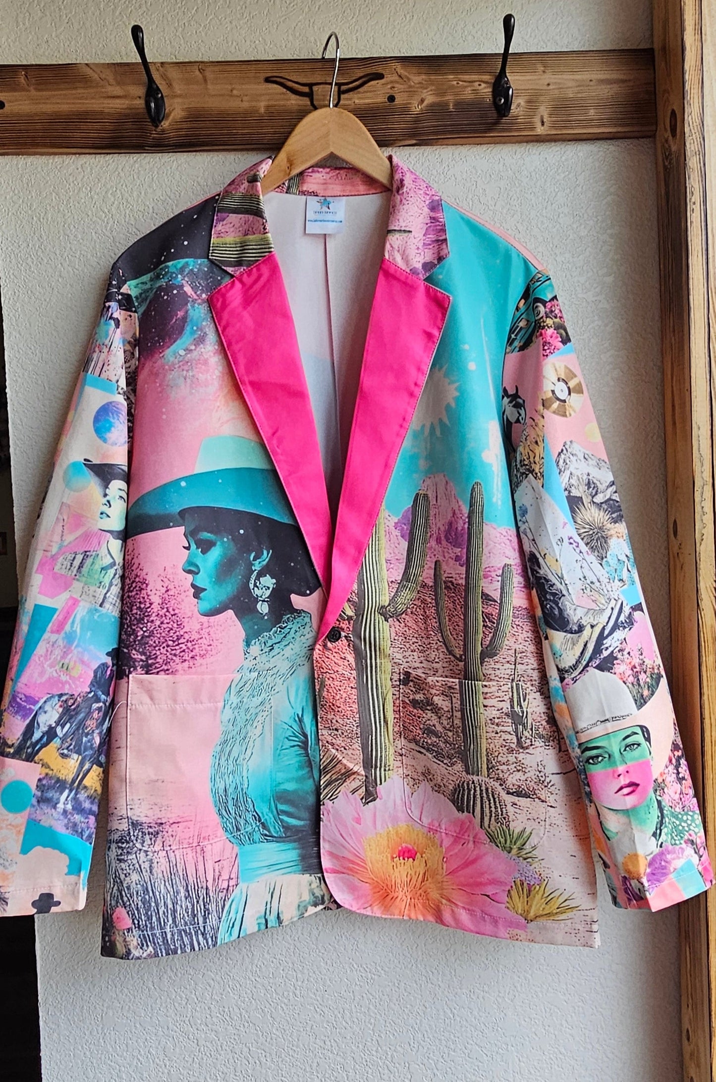 Baha Ranch Retro Pop Western Pop Cowgirl Blazer - - Jackets & Blazers