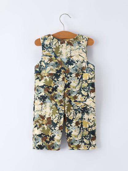 Camo Duck Smocking Embroidery Baby Boy Romper - - Romper