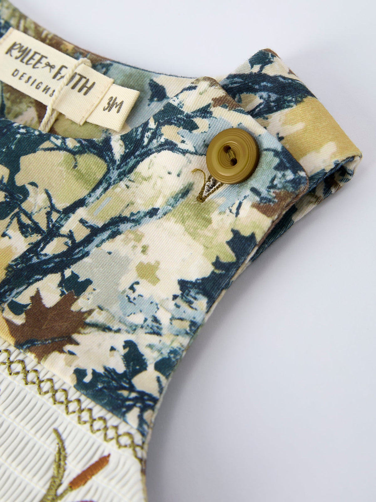 Camo Duck Smocking Embroidery Baby Boy Romper - - Romper