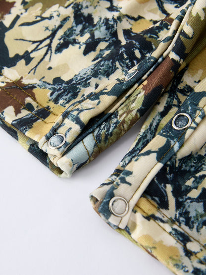 Camo Duck Smocking Embroidery Baby Boy Romper - - Romper