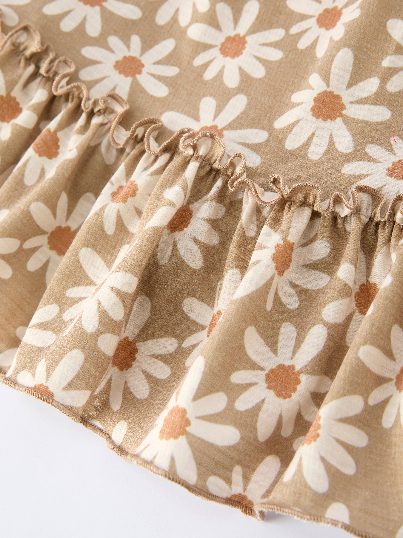 Floral Daisy Girl Spaghetti Strap Dress - - Dress