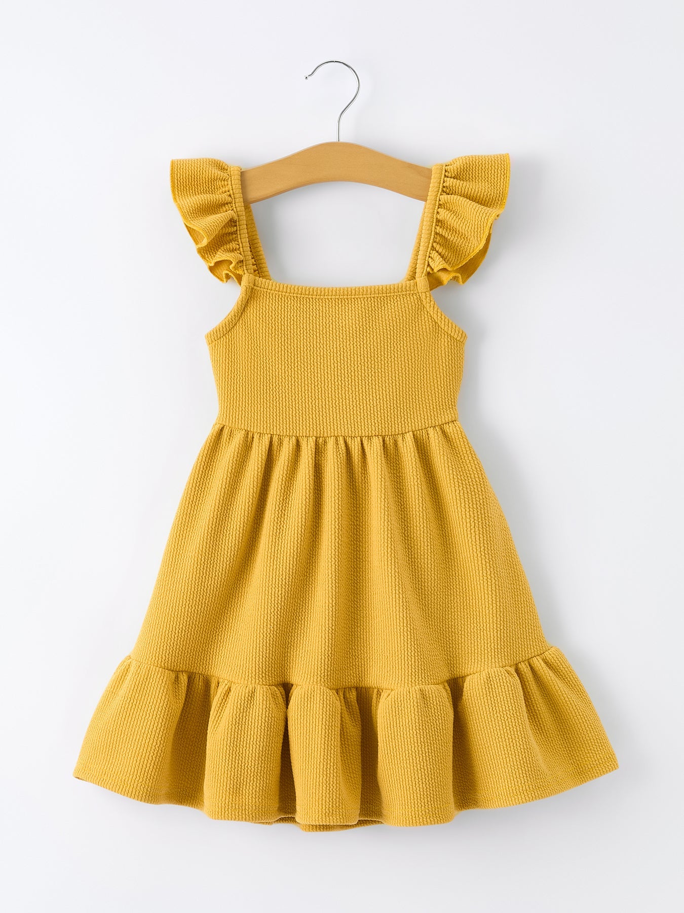Girls Daisy and Mustard Yellow Dress 2-piece Set - - Dress