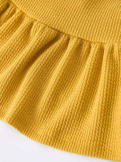 Girls Daisy and Mustard Yellow Dress 2-piece Set - - Dress
