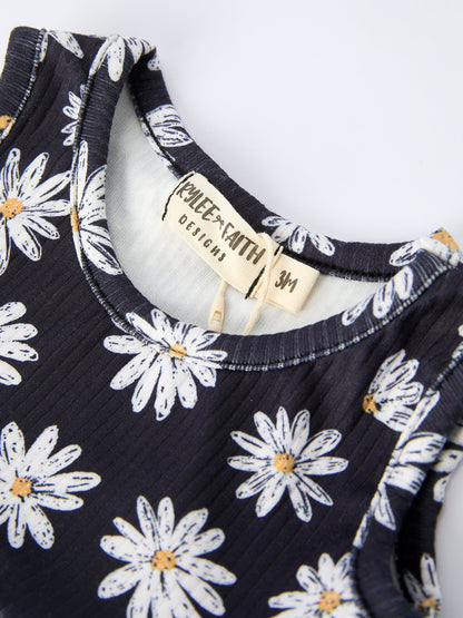 Baby Girls' Spring Daisy Romper - - Romper