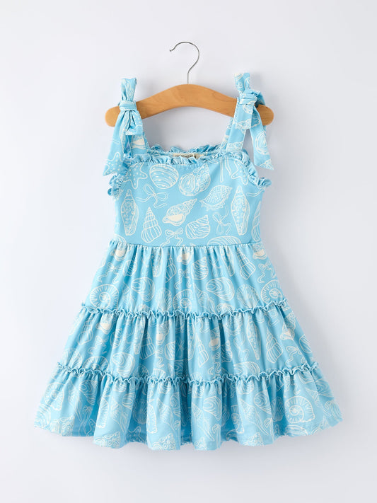 Spring Ocean Girls Strap Dress - - Dress