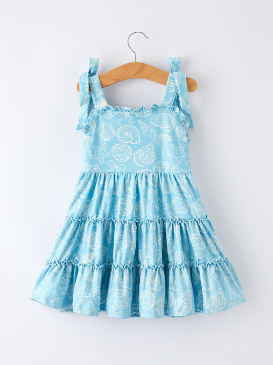 Spring Ocean Girls Strap Dress - - Dress