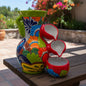 Colorful Green Rim Talavera Fountain Mexican Ceramic Decor - - Talavera Fountain