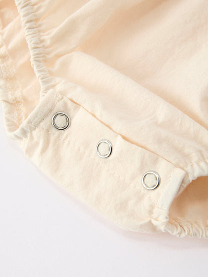 Summer Crochet Square Baby Ruffle Romper - - Romper