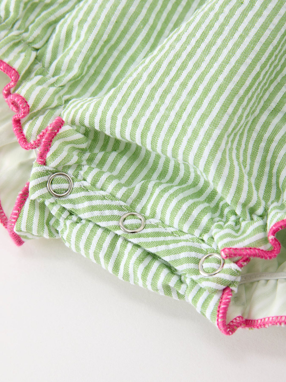 Western Boots Cactus Girls Romper Stripe Ruffle Strap - - Romper