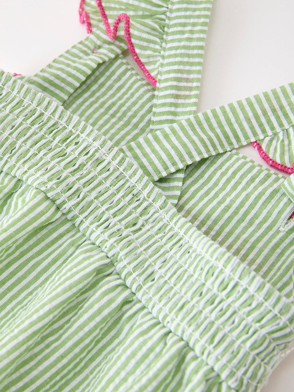 Western Boots Cactus Girls Romper Stripe Ruffle Strap - - Romper