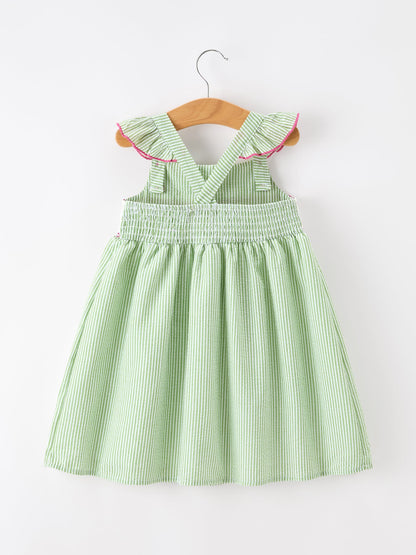 Western Boots Cactus Girls Dress Stripe - - Dress