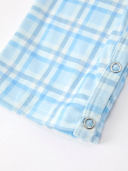 Bear Smocked Plaid Baby Jonjon - - Romper